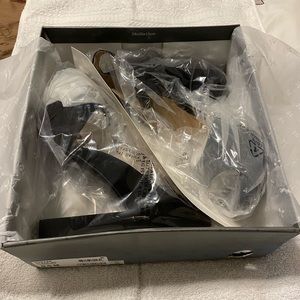 Sun + Stone Womens Reetap Ankle Strap Sandals Black Buckle Platform Heels 9.5M